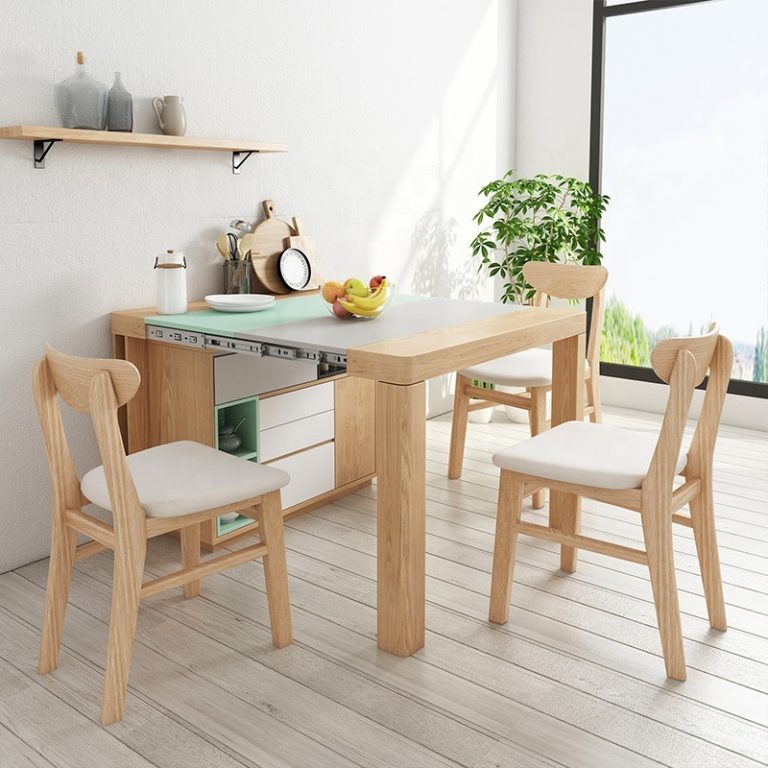 drop leaf folding dining table and four chairs