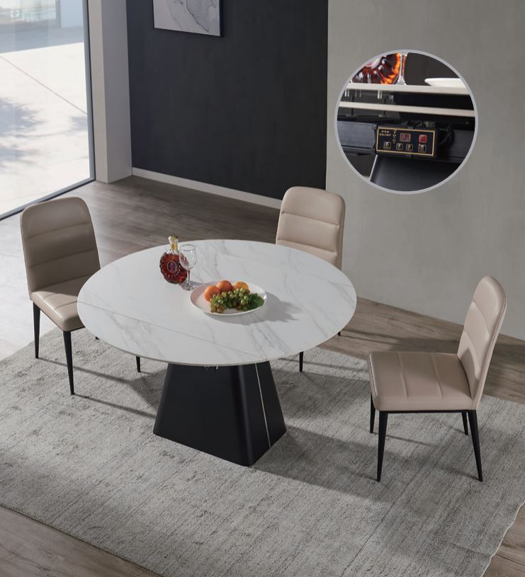 Extendable Dining Tables Yl First Pte Ltd, Round Rotating Extending Dining Table