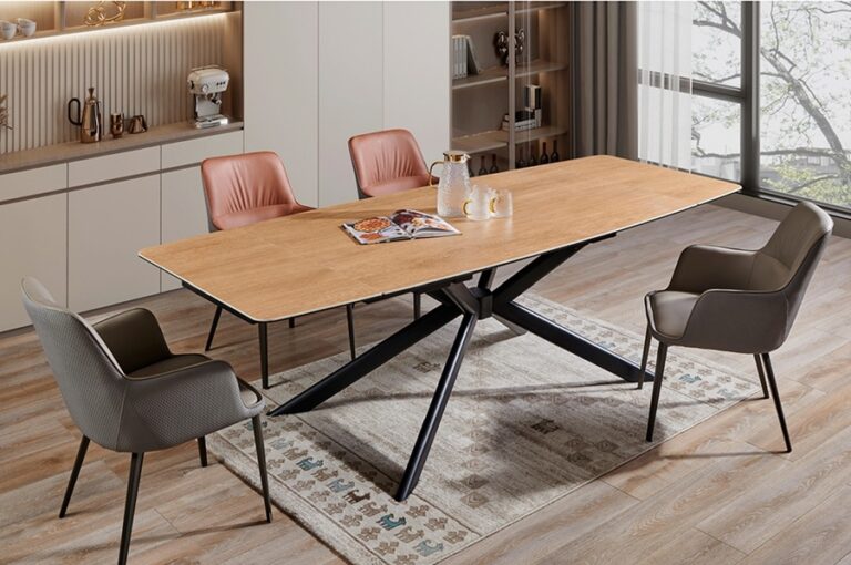 Stunning Sintered Stone Swivel Rotating Extension Dining Table