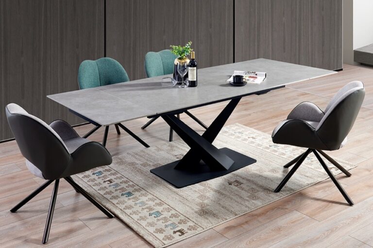 Stunning Sintered Stone Both End Pullout Extension Dining Table